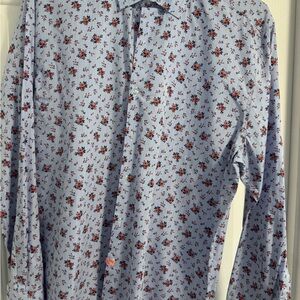 Floral Blue Men's Shirt